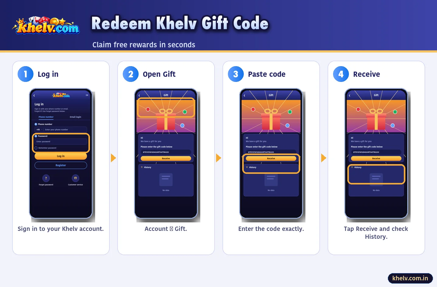 How to redeem Khelv gift code